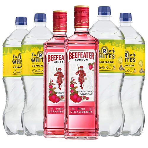 Case of 6 with Beefeater Pink Strawberry Gin 70cl and R. White’s Lemonade | Spirit & Mixer Set